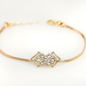 Gold Dainty Wedding Bracelet